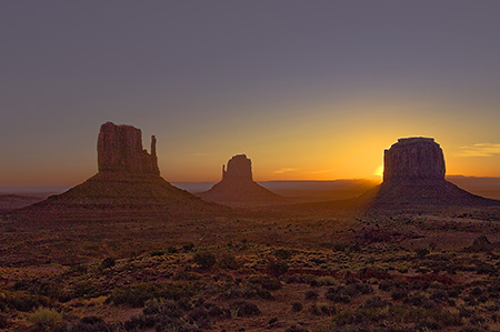 Sunrise at Monument Valley, AZ